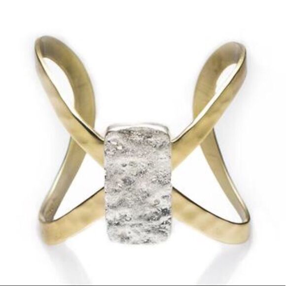 RUSTIC CUFF Golden Silver Cuff! - Picture 1 of 8